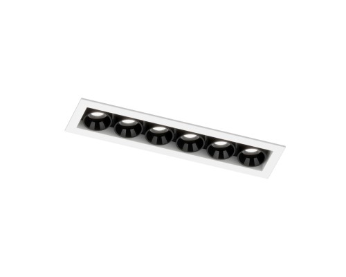 DK2514-WB Встраиваемый светильник SPACE со светодиодом L126mm 220V 10W 38° 4000К IP20 белый/черный алюминий