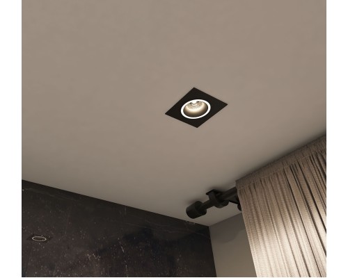 DK2061-BK Встраиваемый светильник IP 20, до 15 Вт, GU10, LED, черный, алюминий