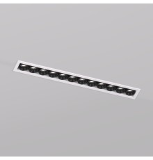 DK2515-WB Встраиваемый светильник SPACE со светодиодом L240mm 220V 20W 38° 4000К IP20 белый/черный алюминий
