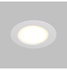 DK3046-WH Встраиваемый светильник, IP 20, 5Вт, LED, белый, пластик