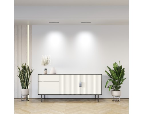 DK2515-WB Встраиваемый светильник SPACE со светодиодом L240mm 220V 20W 38° 4000К IP20 белый/черный алюминий