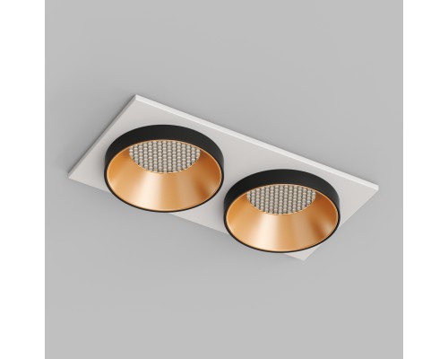 DK2422-GD Встраиваемый светильник, IP 20, 50 Вт, GU10, черный/золотой, алюминий