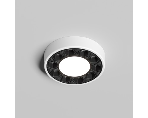 DK2440-WB Встраиваемый светильник DUAL 5+5 Вт, LED 4000K, IP 20, d90mm, белый/черный, алюминий/акрил