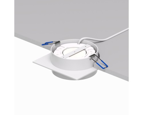 DK2091-WH Встраиваемый светильник FLAT, IP 20, до 15 Вт, GX53, LED, белый, алюминий