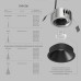 DK2431-BK Встраиваемый светильник SHINE GLOW 15Вт, 3000-4000К, IP20, черный матовый, алюминий