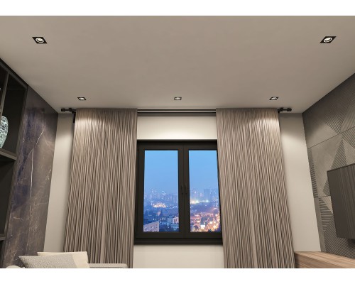 DK2061-BK Встраиваемый светильник IP 20, до 15 Вт, GU10, LED, черный, алюминий