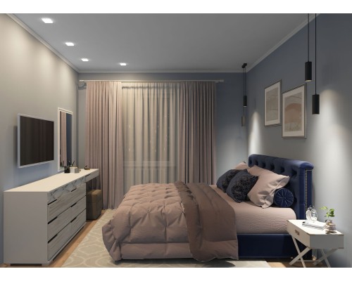 DK4602-WW Встраиваемый светильник, IP 20, 9 Вт, LED 3000, белый, пластик