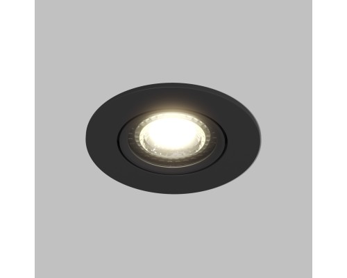 DK3020-BK Встраиваемый светильник, IP 20, 10 Вт, GU5.3, LED, черный, пластик