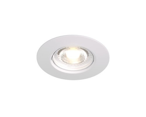 DK3028-WH Встраиваемый светильник, IP 20, 10 Вт, GU5.3, LED, белый, пластик