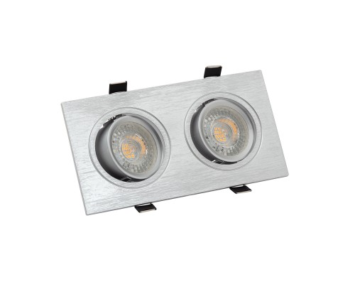 DK3022-CM Встраиваемый светильник, IP 20, 10 Вт, GU5.3, LED, серый, пластик