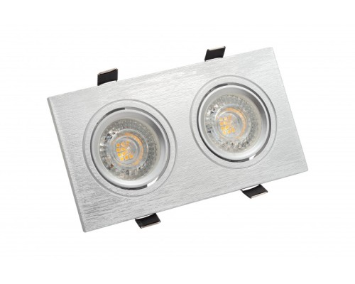 DK3022-CM Встраиваемый светильник, IP 20, 10 Вт, GU5.3, LED, серый, пластик