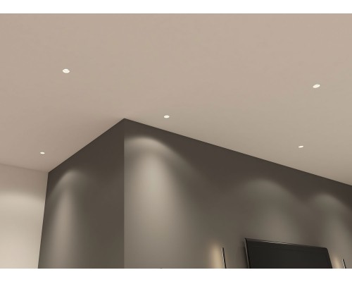 DK3055-WH Встраиваемый светильник, IP 20, 10 Вт, GU5.3, LED, белый, пластик