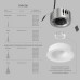 DK2430-WH Встраиваемый светильник SHINE GLOW 15Вт, 3000-4000К, IP20, белый матовый, алюминий