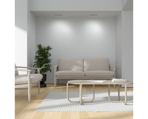 DK2532-WB Встраиваемый светильник SPACE со светодиодом под шпатлевку L240mm 220V 20W 38° 4000К IP20 белый/черный алюминий