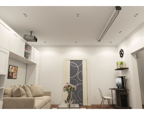 DK3072-WH+BK Встраиваемый светильник, IP 20, 10 Вт, GU5.3, LED, белый/черный, пластик