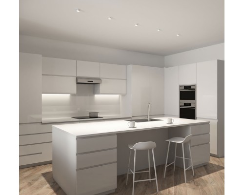 DK3120-WH Встраиваемый светильник, IP20, до 15 Вт, LED, GU5,3, белый, пластик