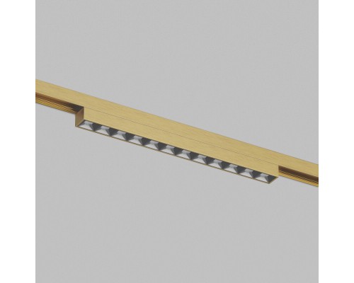 DK5971-SB Светильник трековый SHINE GRILL ZigBee, 48В, 10Вт, 2700-6000K, IP20, сатин. латунь, алюминий