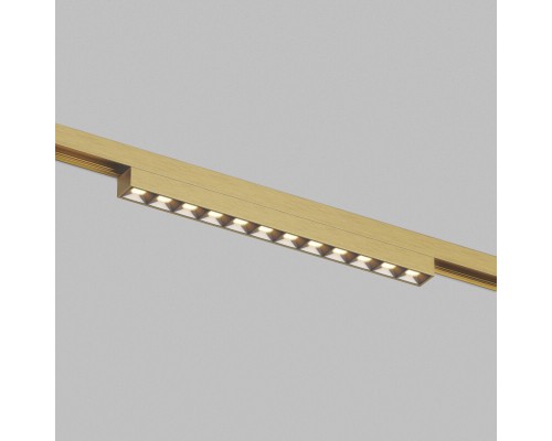 DK5971-SB Светильник трековый SHINE GRILL ZigBee, 48В, 10Вт, 2700-6000K, IP20, сатин. латунь, алюминий