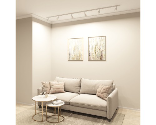 DK6050-WH Трековый светильник IP 20, 15 Вт, GU10, белый, алюминий, пластик