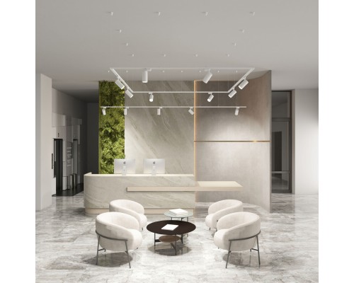 DK6456-WH Трековый светильник SOLID KOPER, 155мм, d80, 220V, LED 4000K, 30W, IP20, белый, алюминий