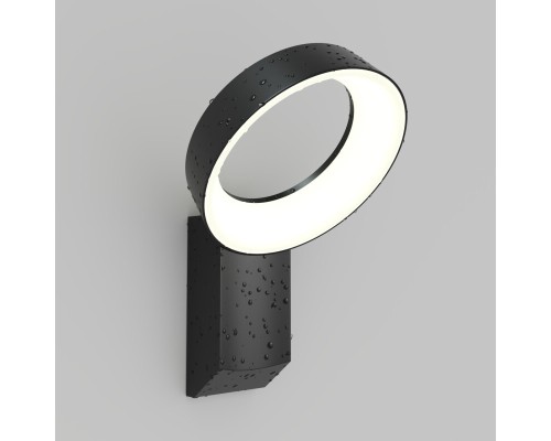 DK9712-BK Настенный светодиодный уличный светильник SANVIK, IP65, 12 Вт, 3000К, черный, алюминий