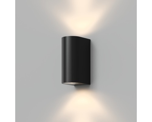 DK9791-BK Настенный уличный светильник NARVIK, IP44, 2хGU10 LED, до 15 Вт, черный, алюминий
