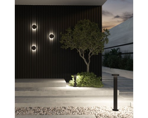 DK9701-BK Настенный светодиодный уличный светильник DRAMEN, IP65, 15 Вт, 3000К, черный, алюминий