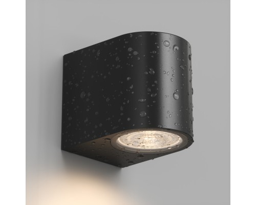 DK9790-BK Настенный уличный светильник NARVIK, IP44, GU10 LED, до 15 Вт, черный, алюминий