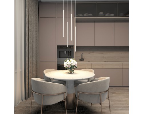 DK4303-WH Подвесной светильник со встроенным светодиодом, 5W, IP 20, 3000K, белый, алюминий