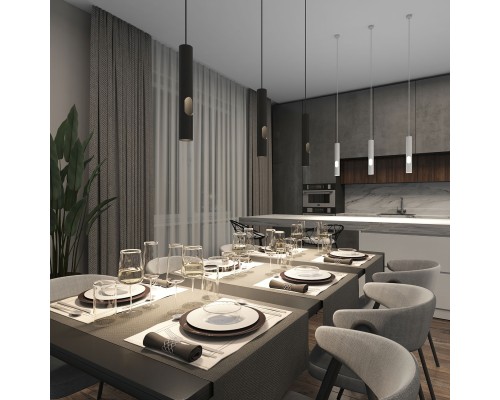 DK4045-BK Подвесной светильник, с декоративным вырезом, IP 20, до 15 Вт, LED, GU10, черный, алюминий