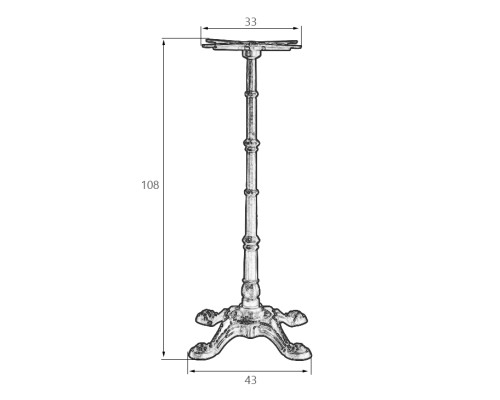 Подстолье барное DOBRIN LEONE HIGH