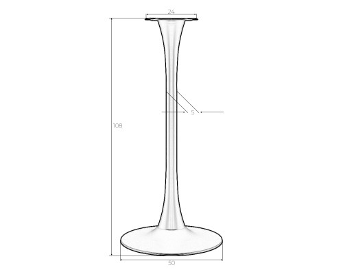 Подстолье барное DOBRIN JIM WHITE HIGH