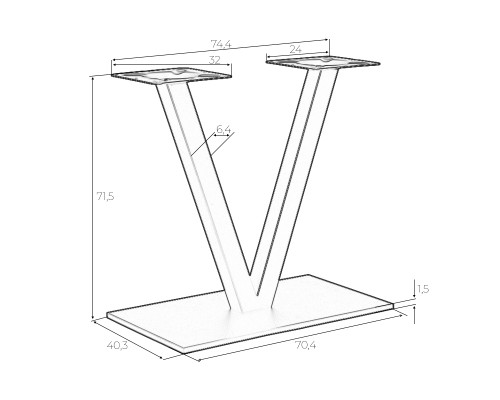 Подстолье обеденное DOBRIN VECTOR