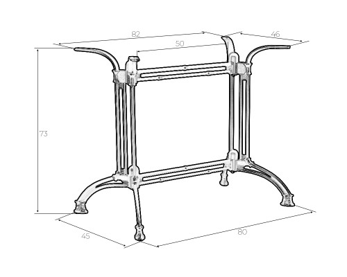 Подстолье обеденное DOBRIN JORDGE WIDE