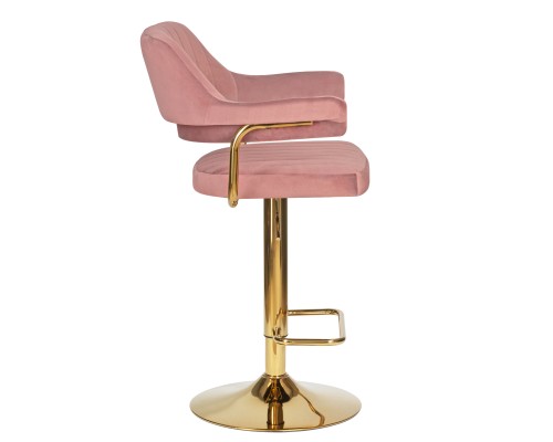 Набор 2 шт Стул барный DOBRIN CHARLY GOLD, розовый велюр (MJ9-32)
