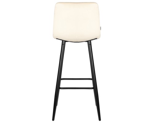Набор 2 шт Стул барный DOBRIN NICOLE, черные матовые ножки, кремовый велюр (108-113)