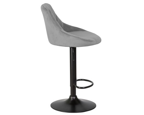 Набор 2 шт Стул барный DOBRIN LOGAN BLACK, серый велюр (MJ9-75)