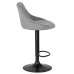 Набор 2 шт Стул барный DOBRIN LOGAN BLACK, серый велюр (MJ9-75)