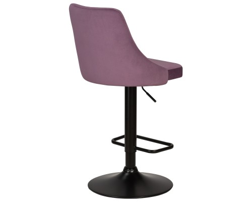 Набор 2 шт Стул барный DOBRIN JOSEPH BLACK, пудрово-сиреневый велюр (MJ9-52)