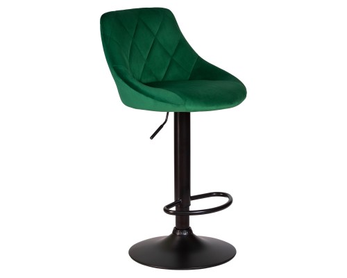 Набор 2 шт Стул барный DOBRIN LOGAN BLACK, зеленый велюр (MJ9-88)