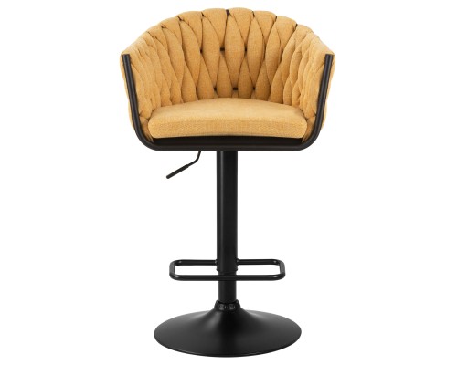 Набор 2 шт Стул барный DOBRIN LEON, жёлтая ткань (LAR 275-8)