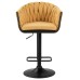 Набор 2 шт Стул барный DOBRIN LEON, жёлтая ткань (LAR 275-8)