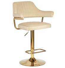 Стул барный DOBRIN CHARLY GOLD, бежевый велюр (MJ9-10)