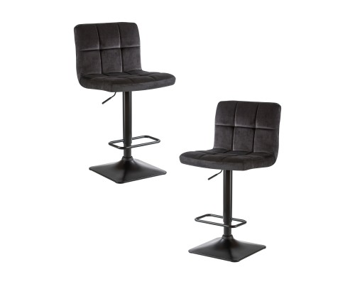 Набор 2 шт Стул барный DOBRIN DOMINIC, черный велюр (MJ9-101)