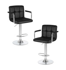 Набор 2 шт Стул барный DOBRIN KRUGER ARM, чёрный
