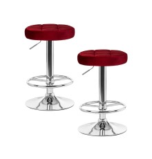 Набор 2 шт Табурет барный DOBRIN BRUNO, бордовый велюр (MJ9-43)