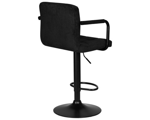 Набор 2 шт Стул барный DOBRIN KRUGER ARM BLACK, черный вельвет (LAR-E2041-52)