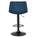 Стул барный DOBRIN TAILOR BLACK, синий велюр (MJ9-117)