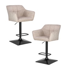 Набор 2 шт Стул барный DOBRIN RALF, бежевый твид (LEO26)