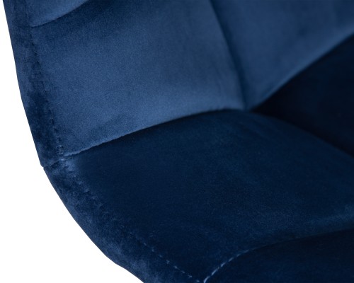 Стул барный DOBRIN TAILOR WHITE, синий велюр (MJ9-117)